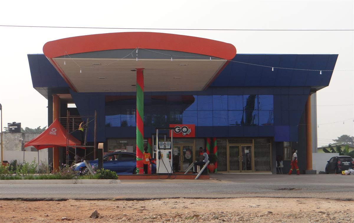 Completed fuel filling station built by HAYBEL
